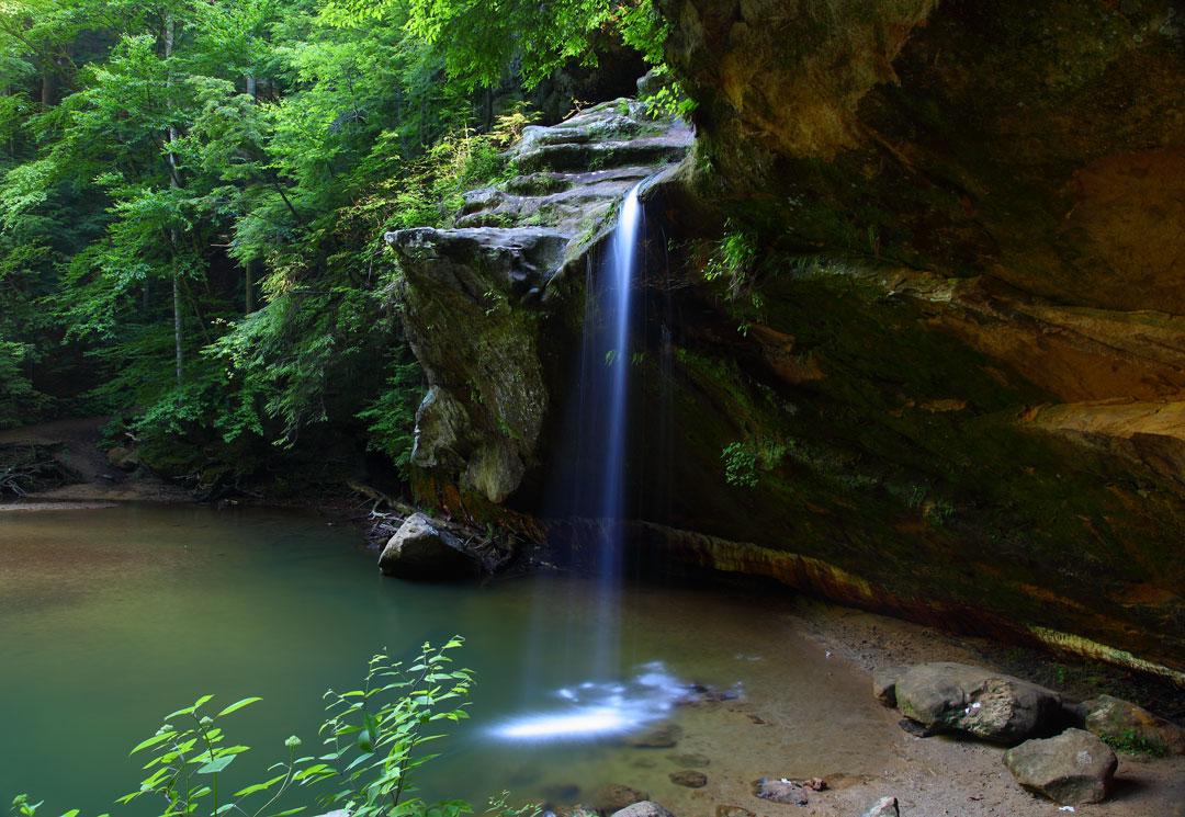 Photo of Old Man’s Cave lower waterfalls.